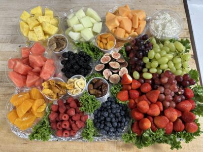 Assorted fruit in season, catering dish